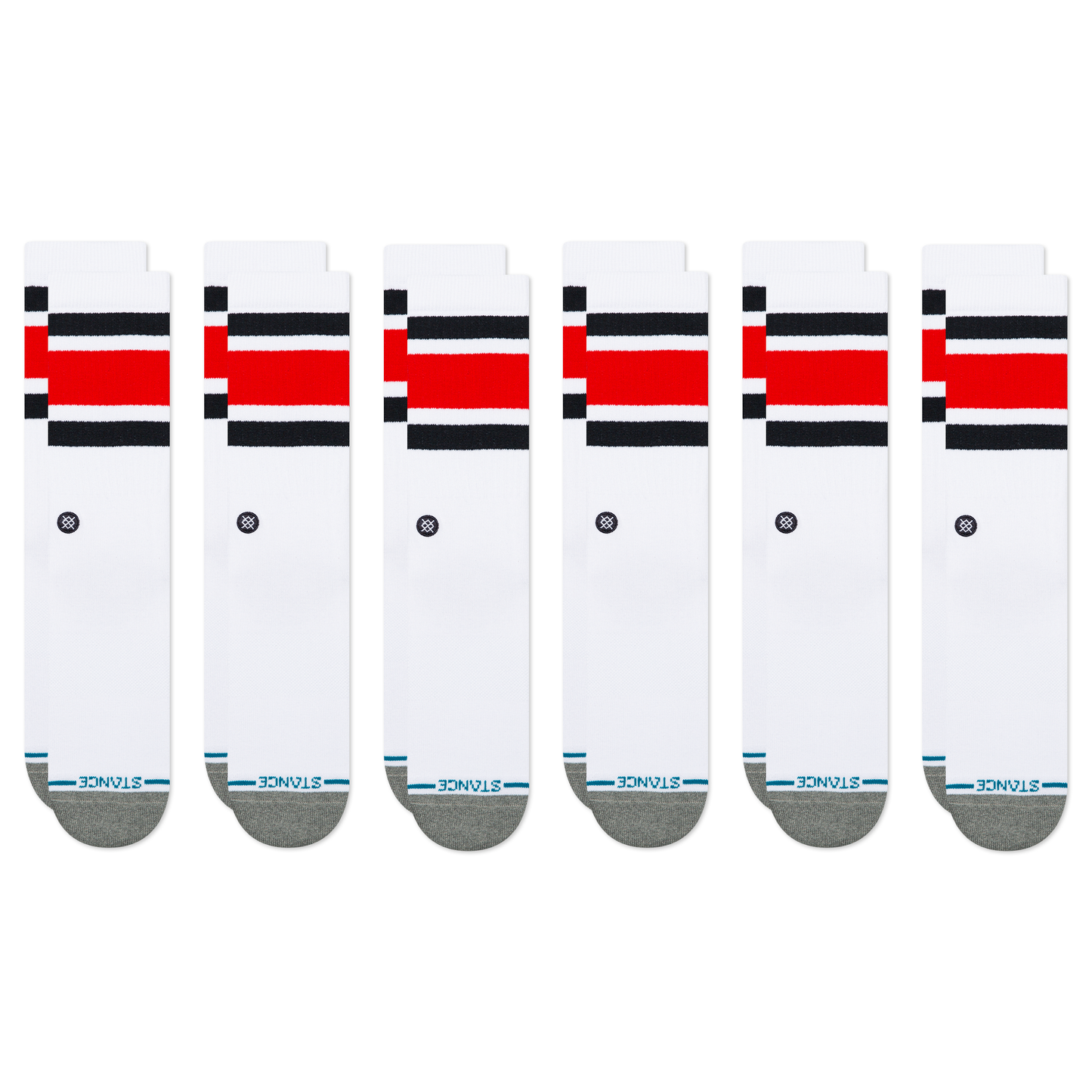 Stance Lifestyle Boyd Crew Sock 6 Pack Blue