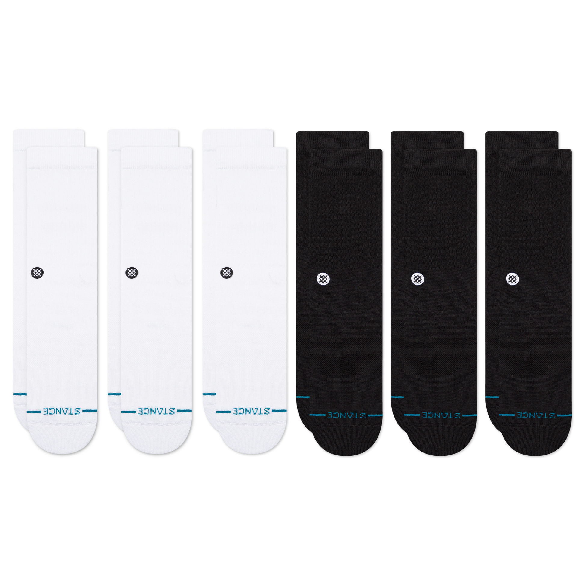 Stance Lifestyle Icon Crew Sock 6 Pack Multi