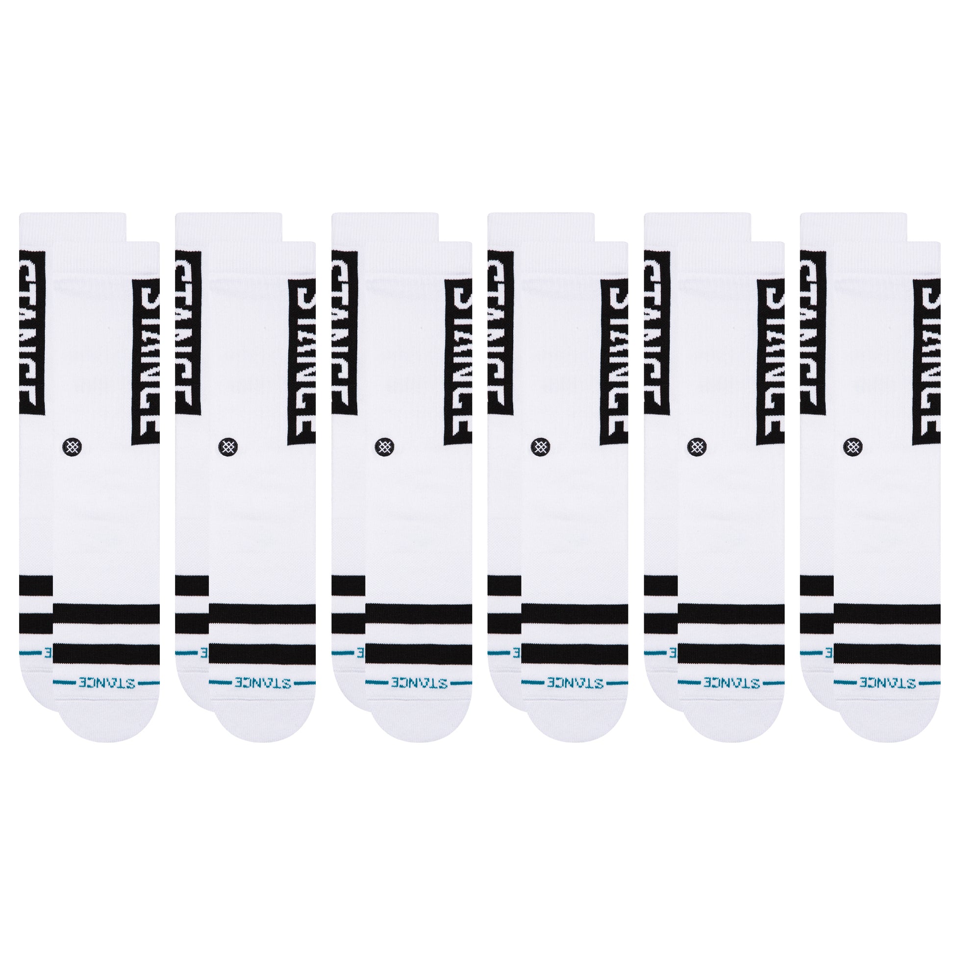 Stance OG Crew Sock 6 Pack White