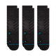 Stance Run Light Crew Sock 3 Pack Black