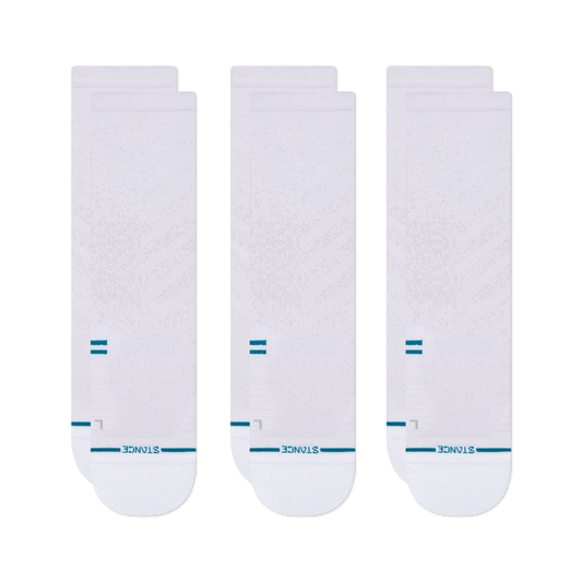 Stance Run Light Crew Sock 3 Pack White