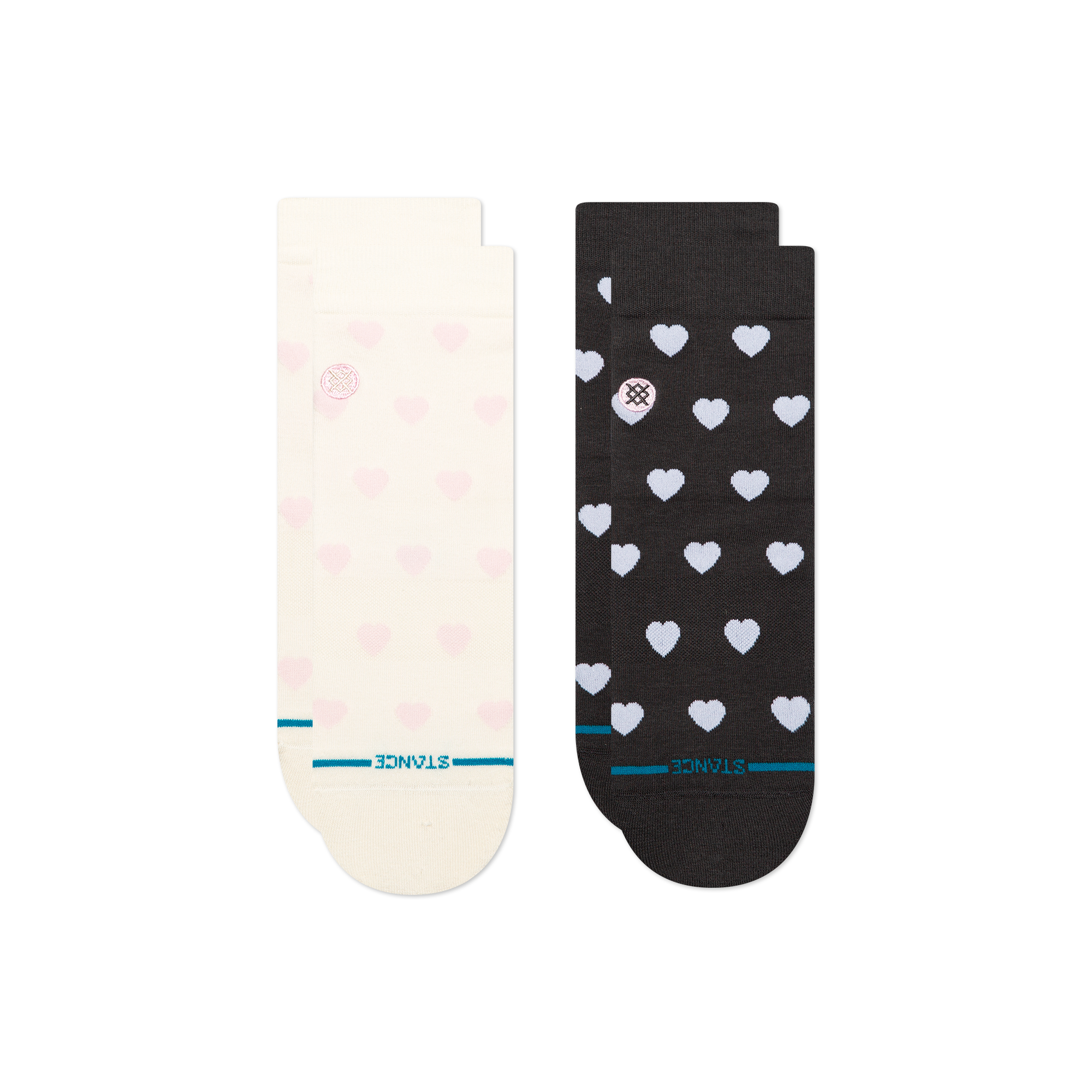 Stance Womens Hearts Lowrider Sock 2 Pack Ivory