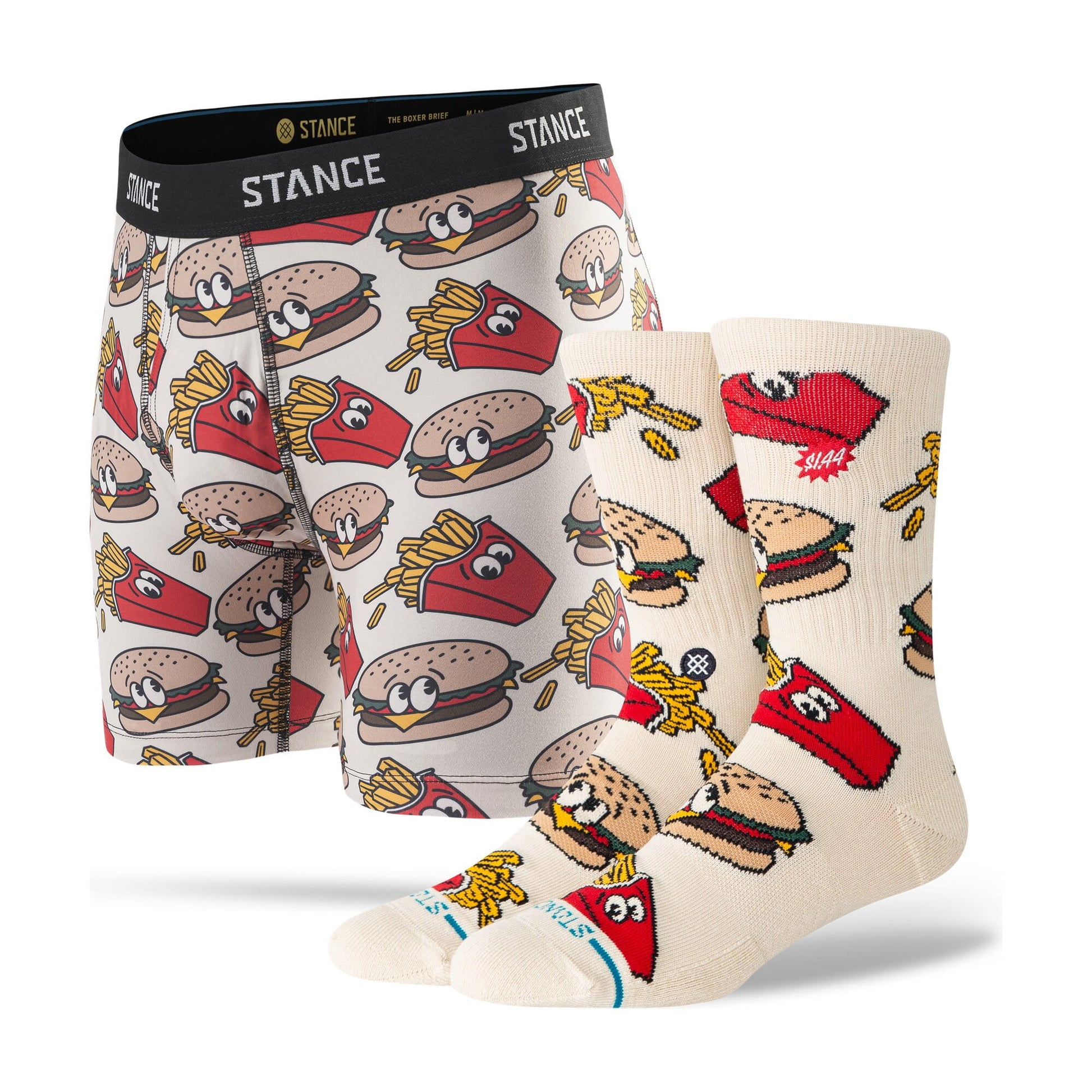 Stance Burger and Fries Boxer Brief and Crew Sock 2 Pack