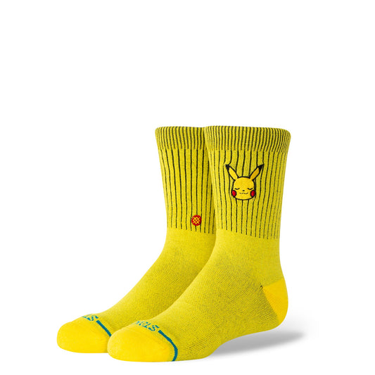 Stance Pikachu Kids Crew Sock Yellow