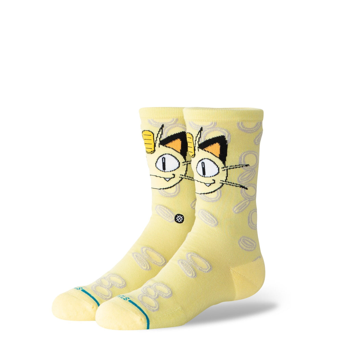 Stance | Meowth Coins Kids Crew Sock Gold