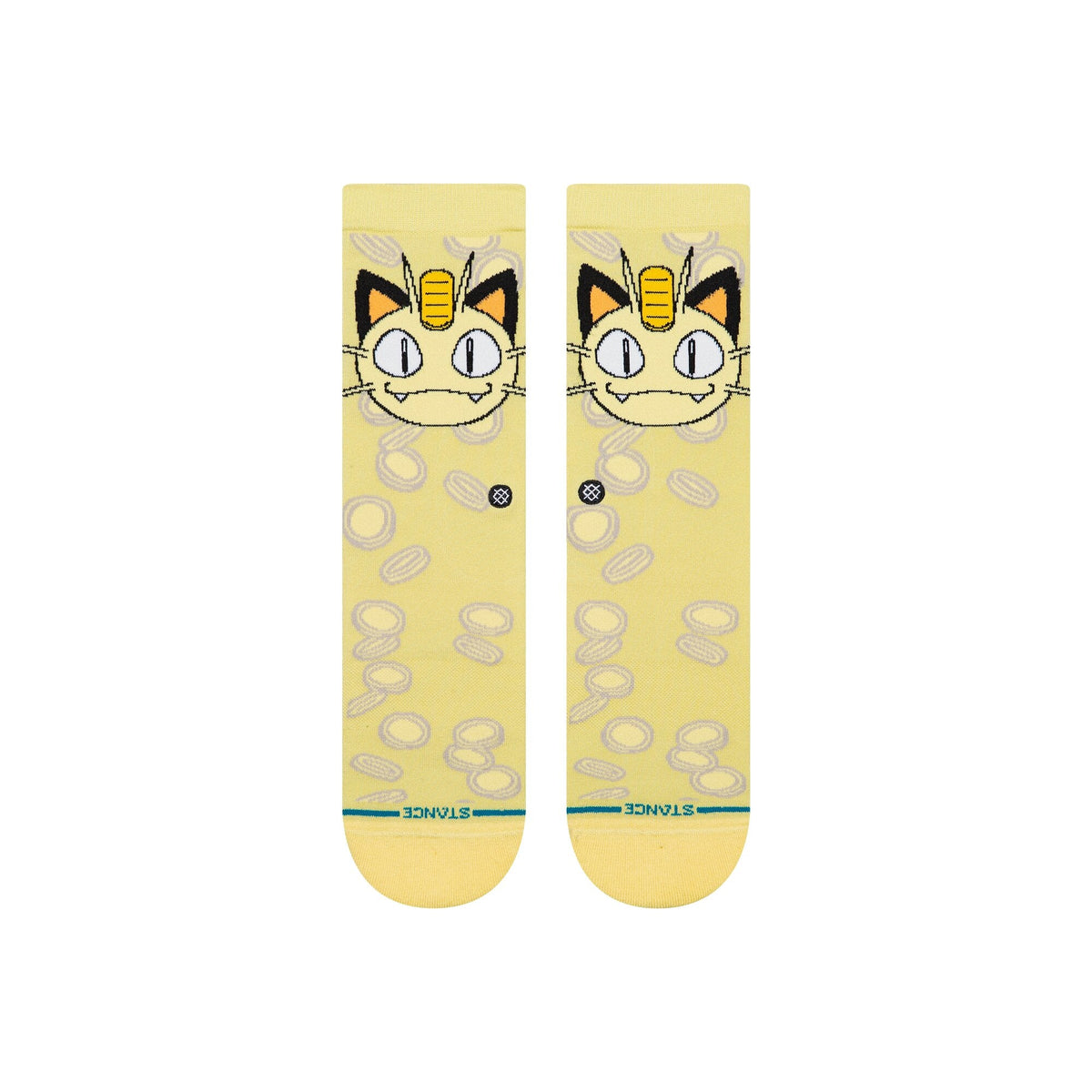 Stance | Meowth Coins Kids Crew Sock Gold