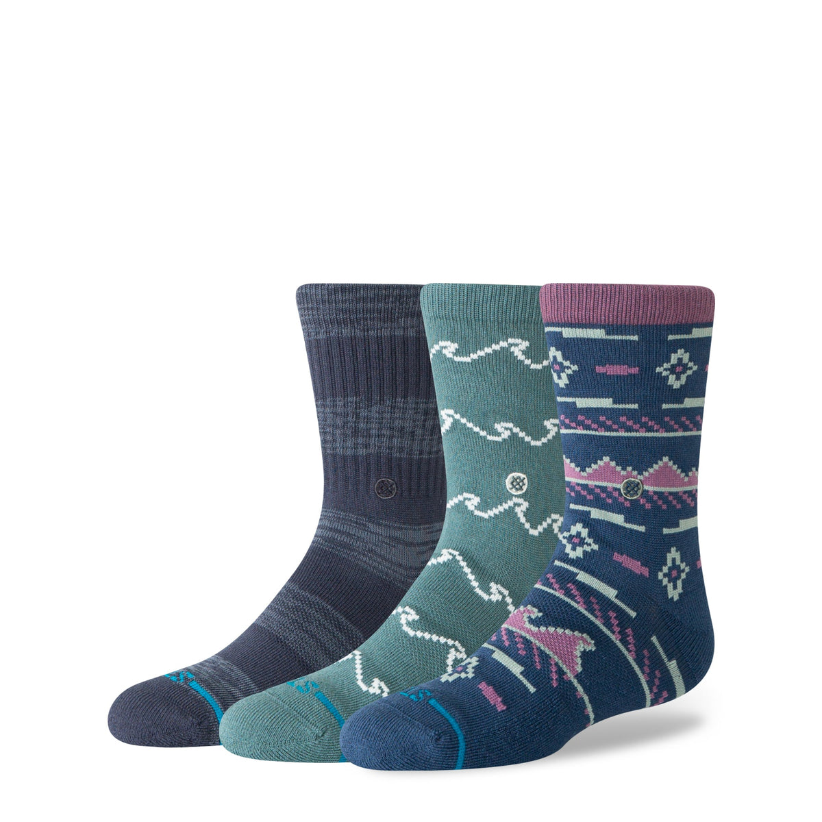 Stance | Rising Tide Kids Crew Sock 3 Pack Multi