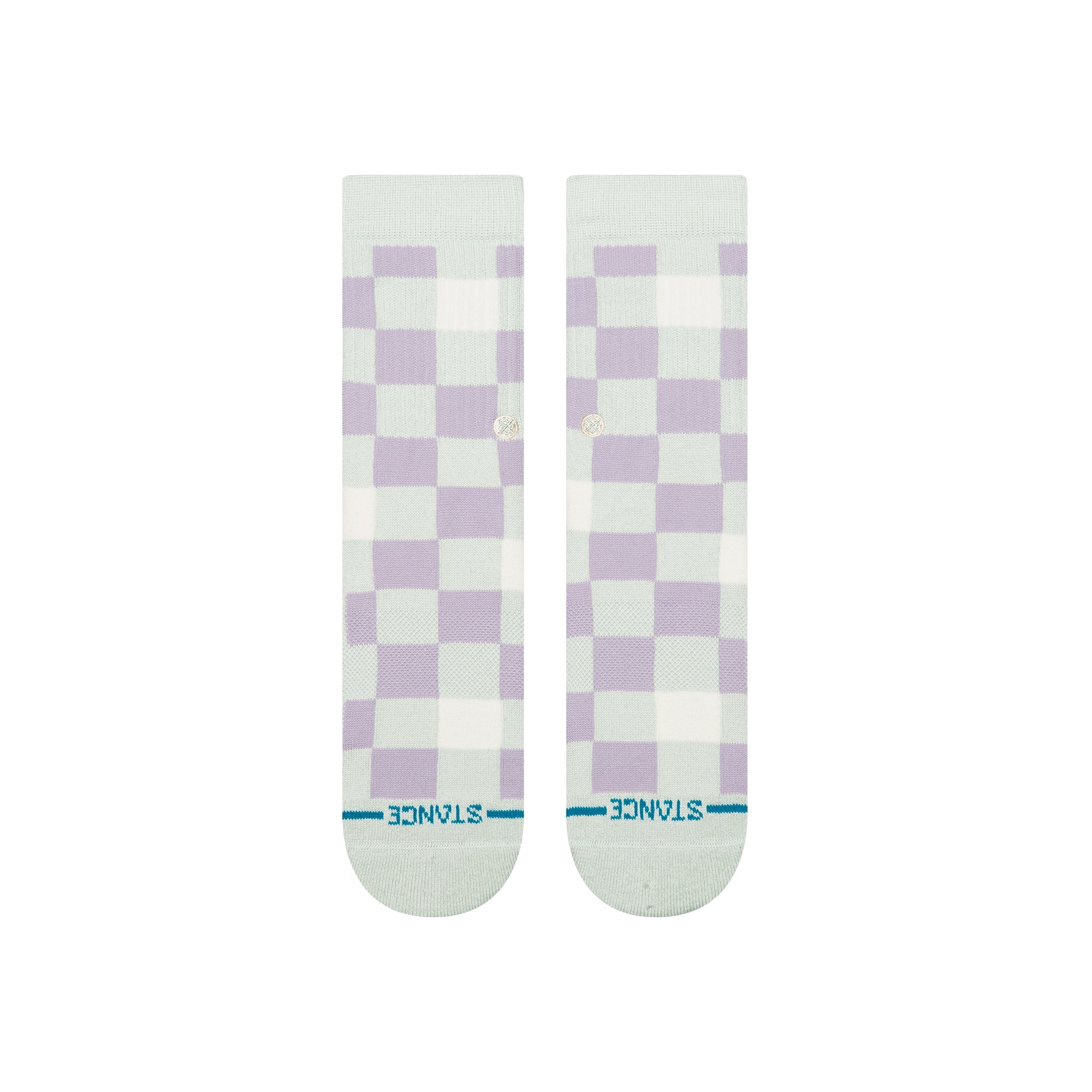 Stance Kids Chef Check Crew Sock - Lilac