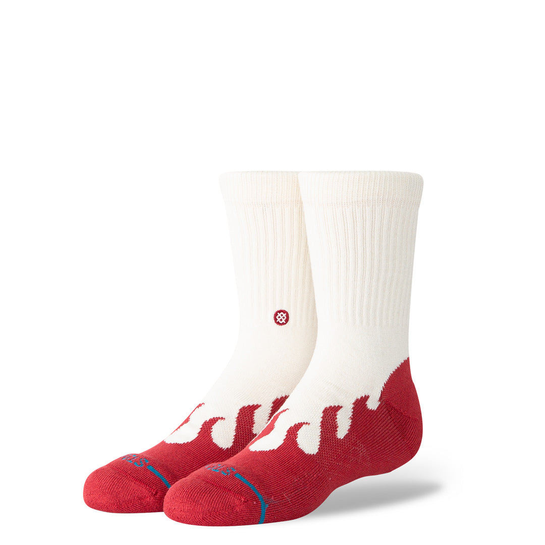 Stance Kids Heating Up Crew Sock Red