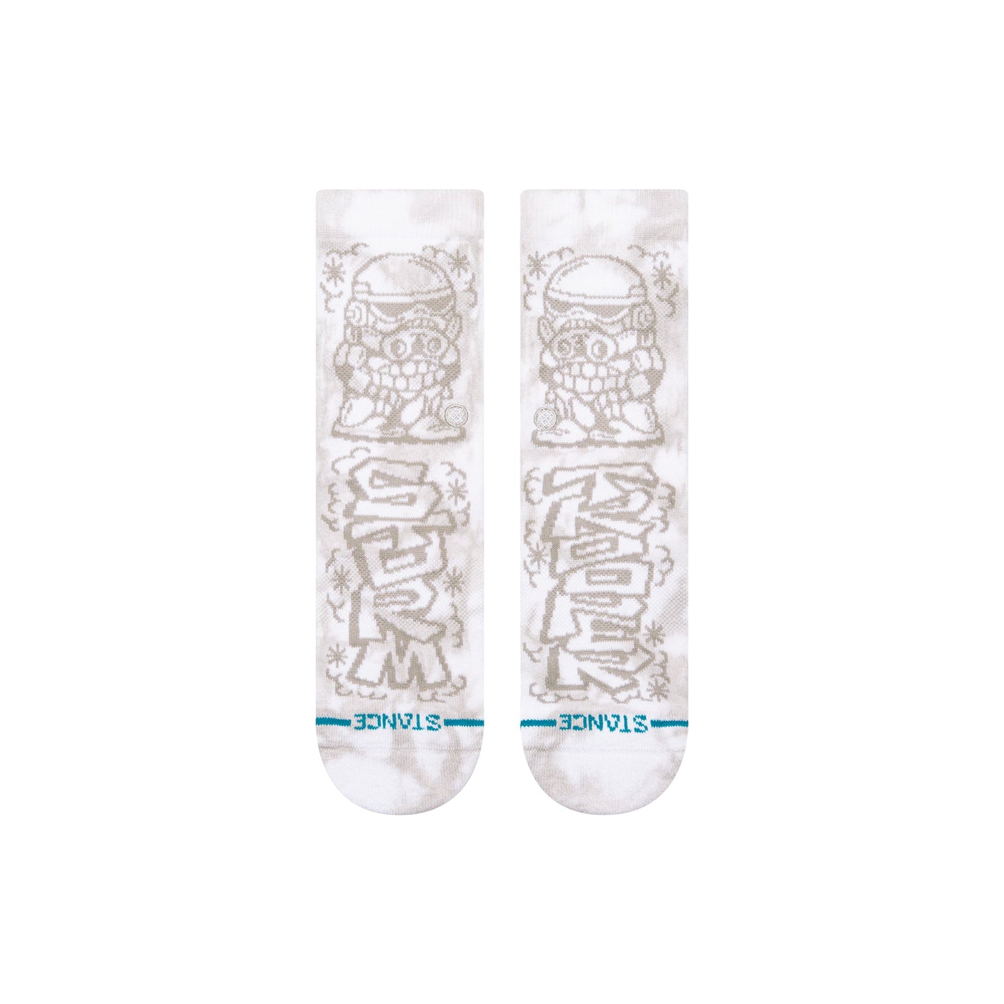 Stance Dj Trooper Kids Crew Sock White 