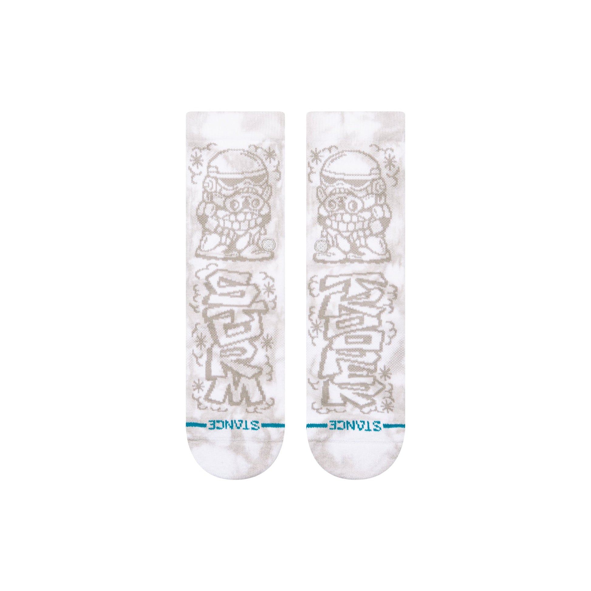 Stance Dj Trooper Kids Crew Sock White 