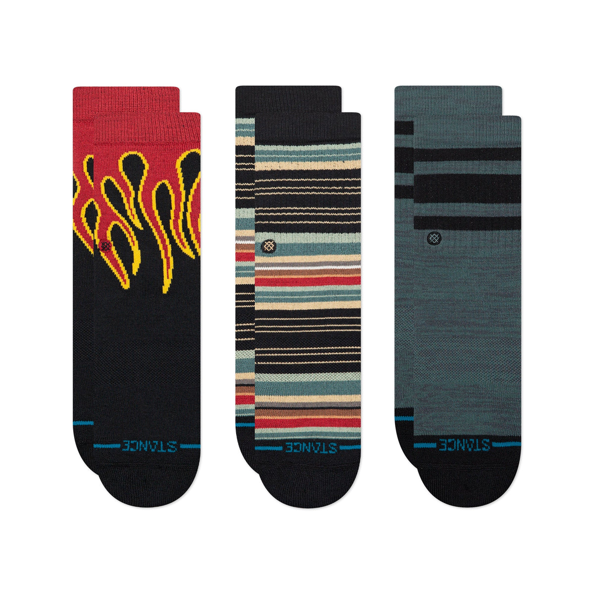 Stance | Blaze Kids Crew Sock 3 Pack Multi