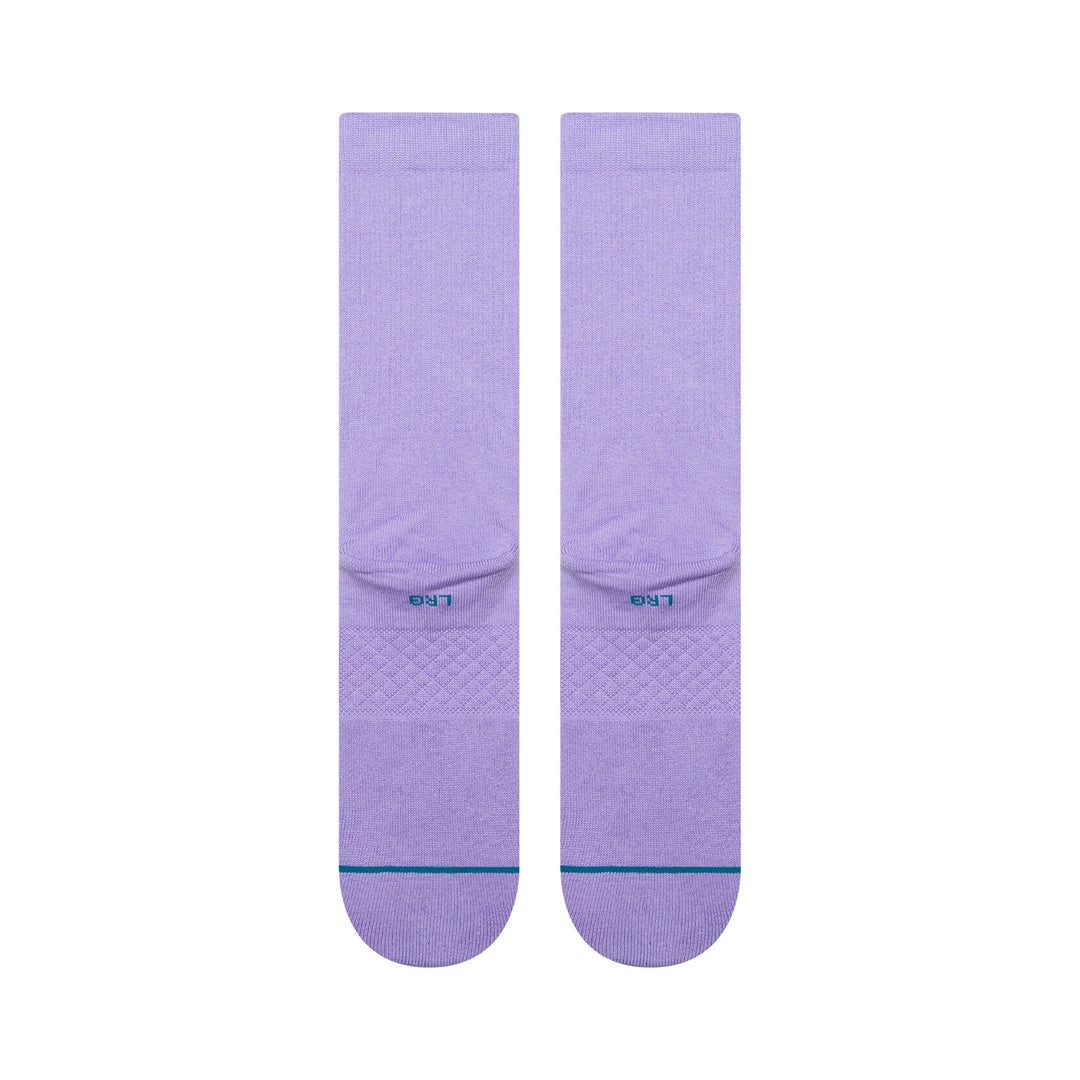 Stance Icon Crew Sock Neon Purple