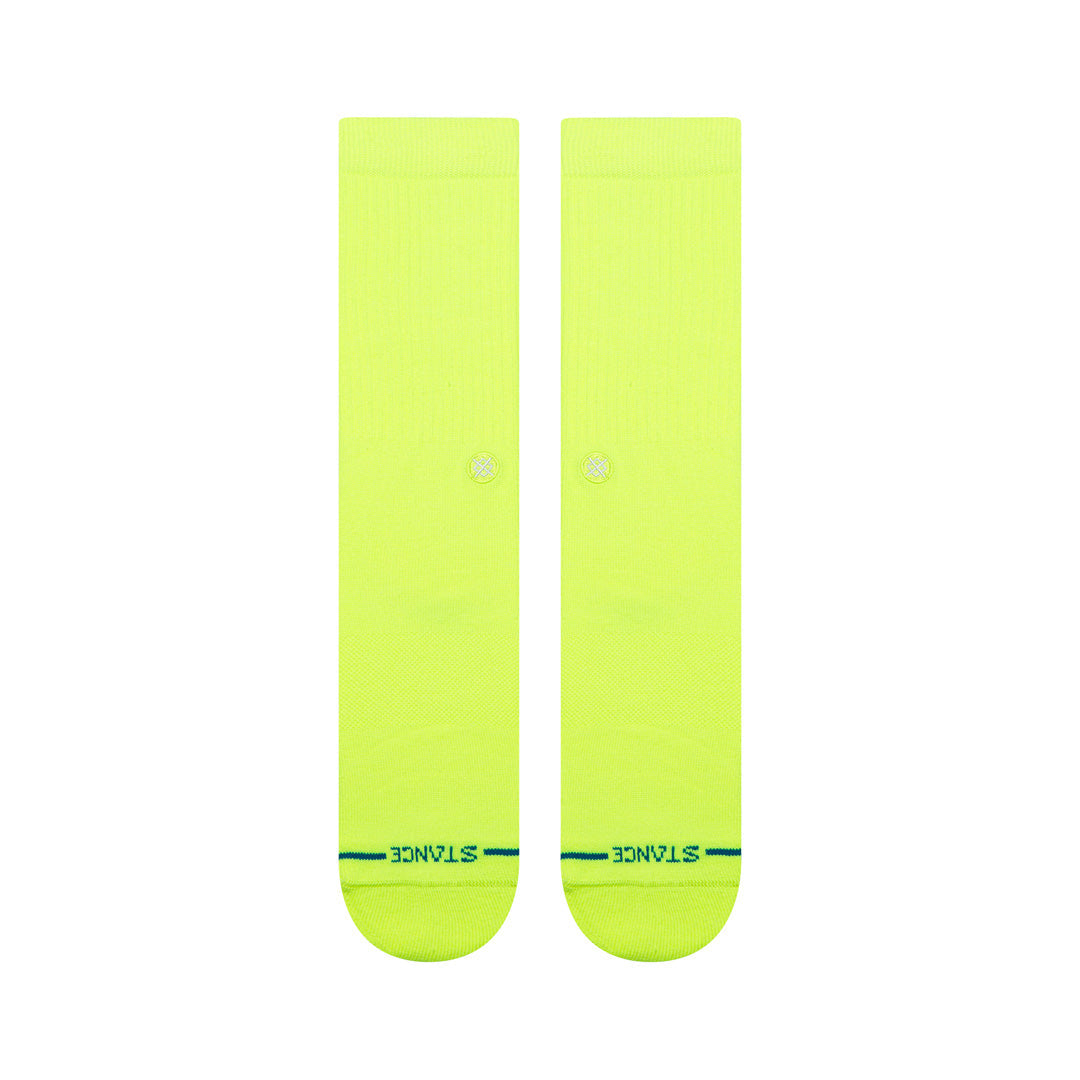Stance Icon Crew Sock Neon Yellow