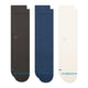 Stance Icon Crew Sock 3 Pack Charcoal