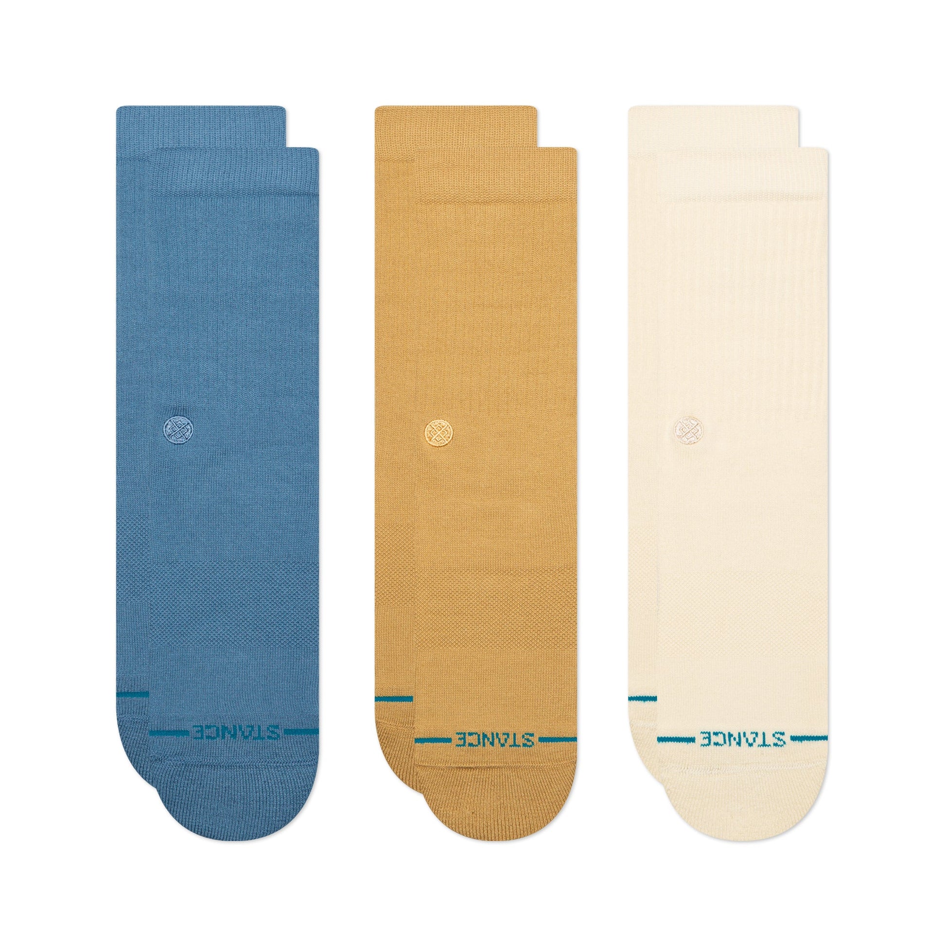 Stance Icon Crew Sock 3 Pack Cream