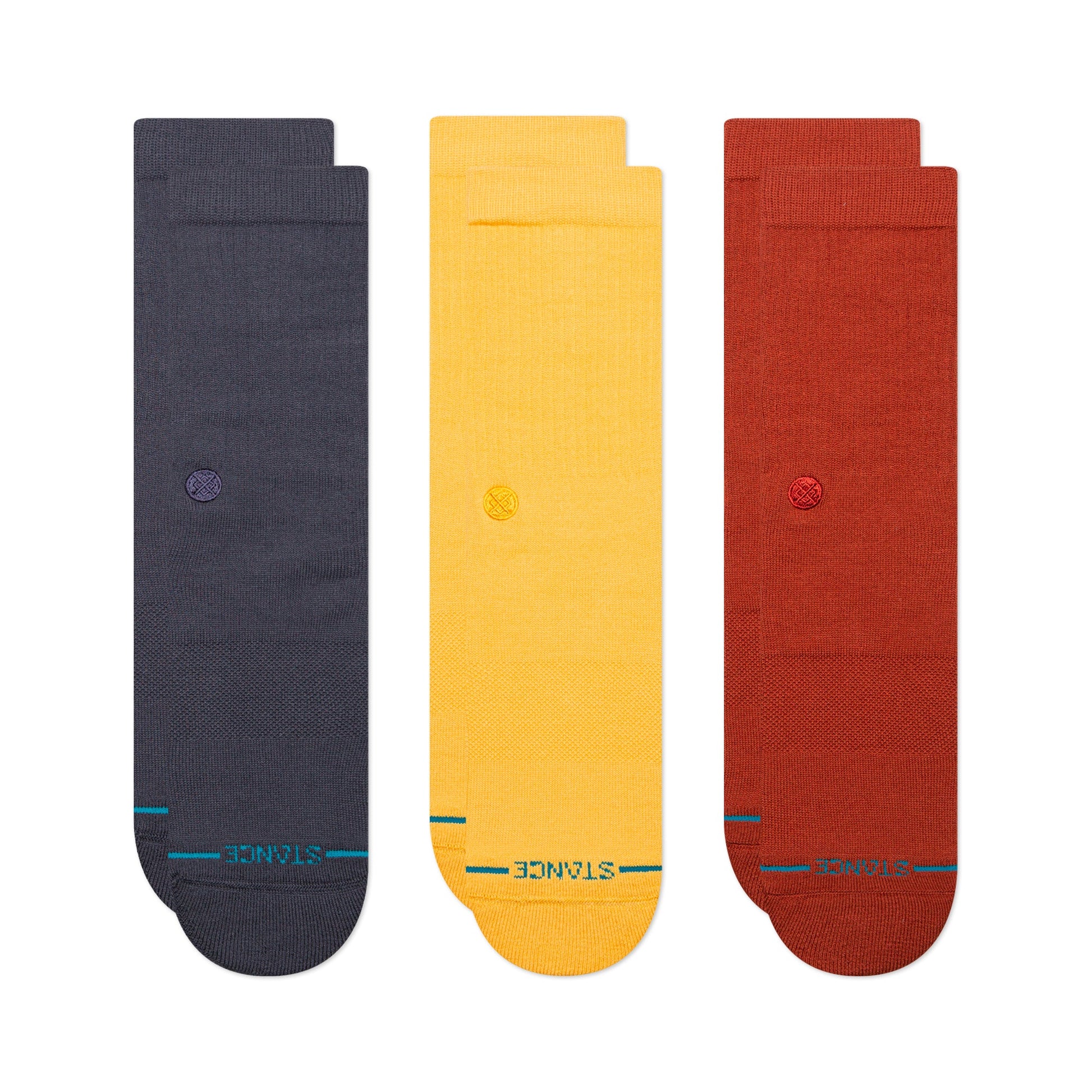 Stance Icon Crew Sock 3 Pack Navy