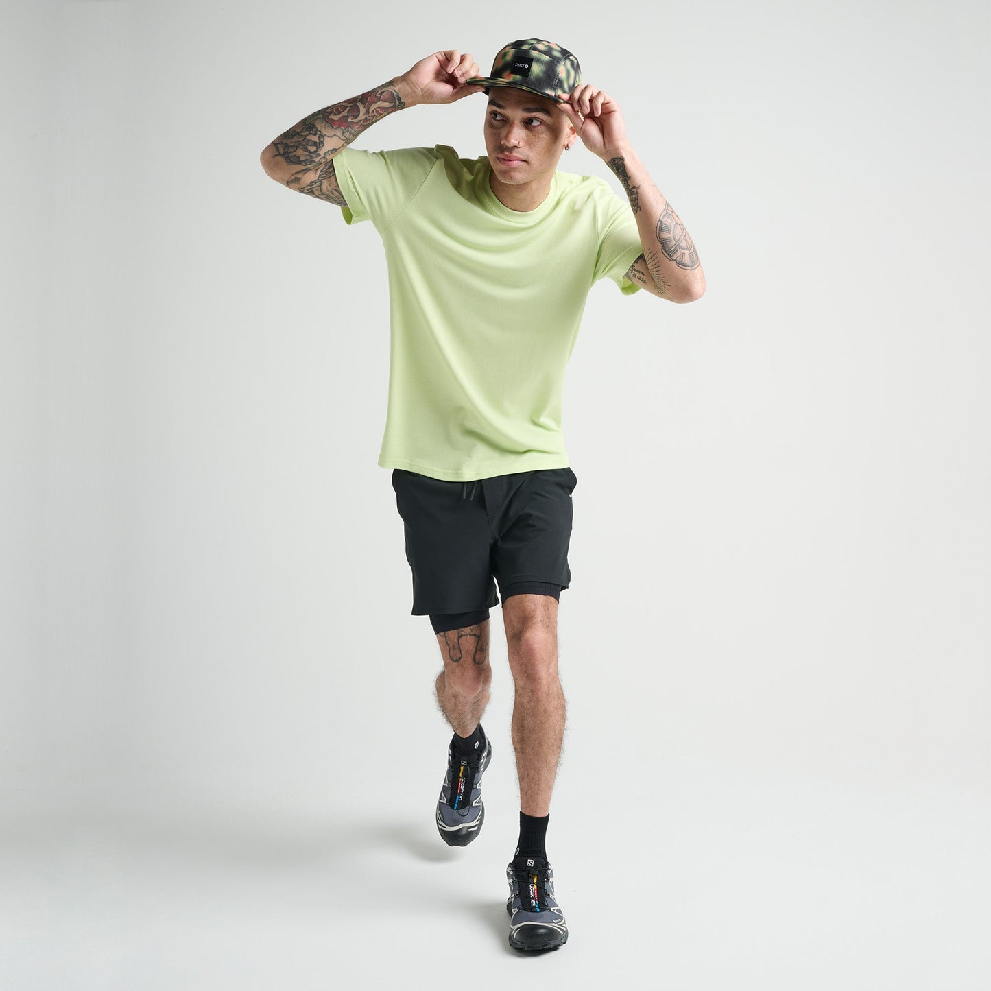 Stance Fragment Performance T-Shirt Green Glow |model