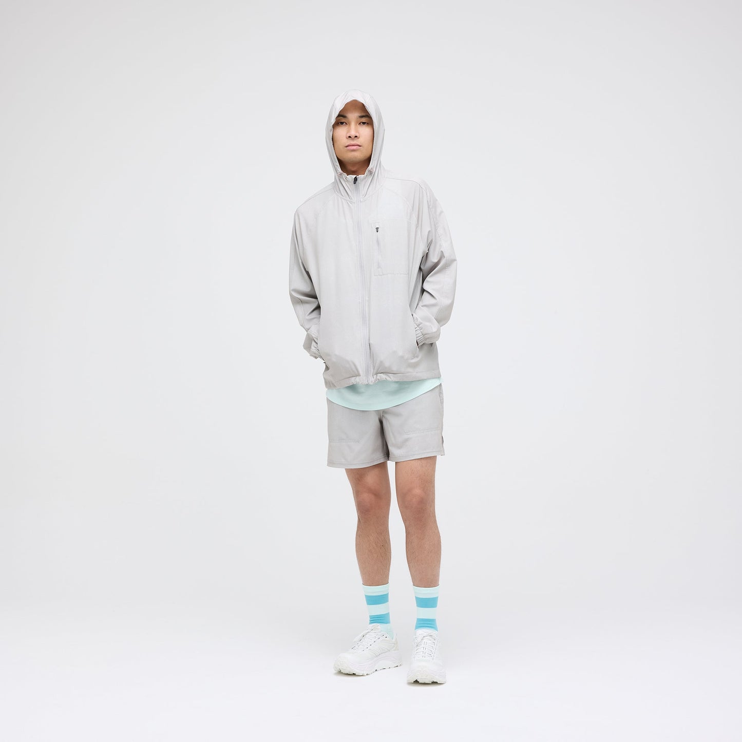 Stance Warm Up Jacket String Grey |model