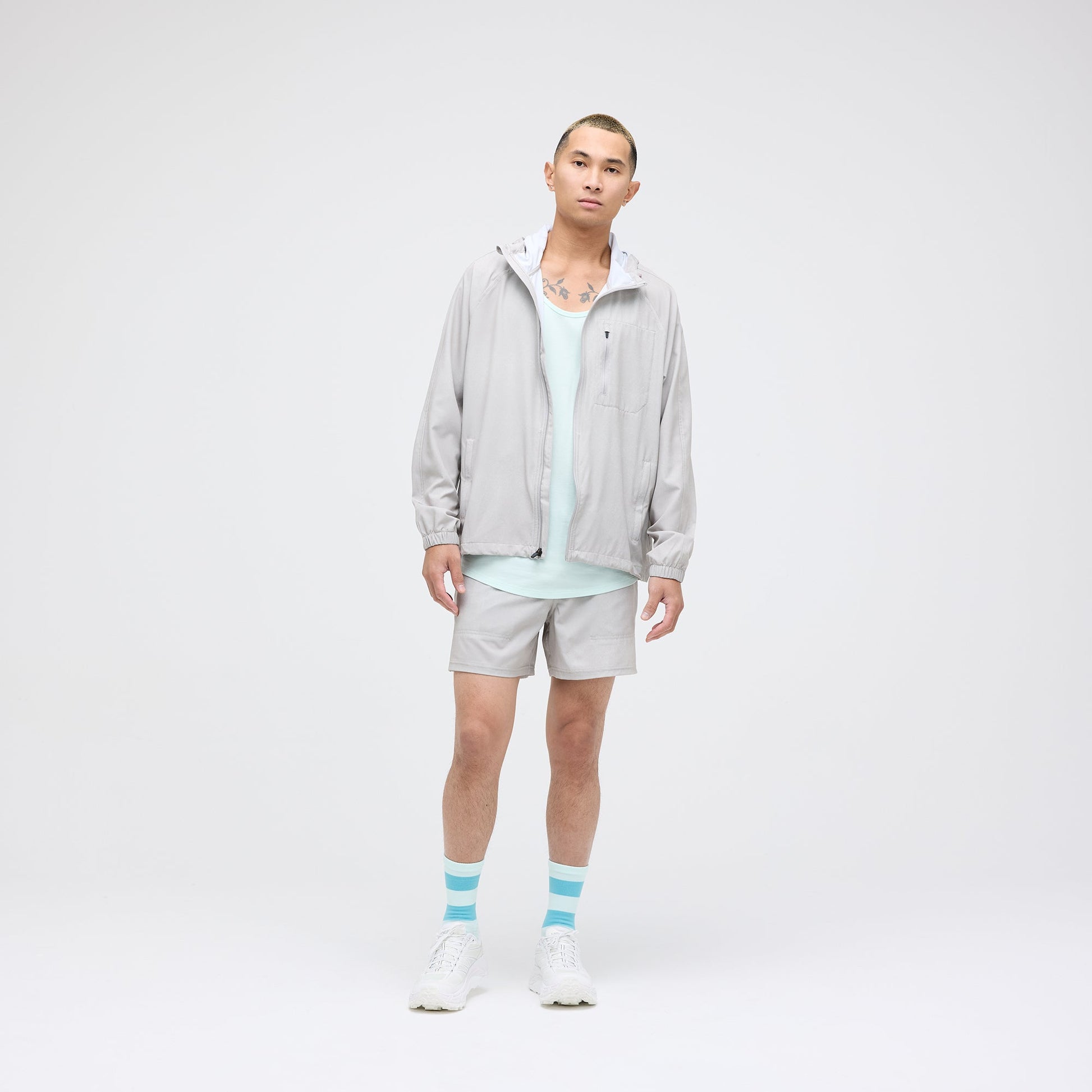 Stance Warm Up Jacket String Grey |model