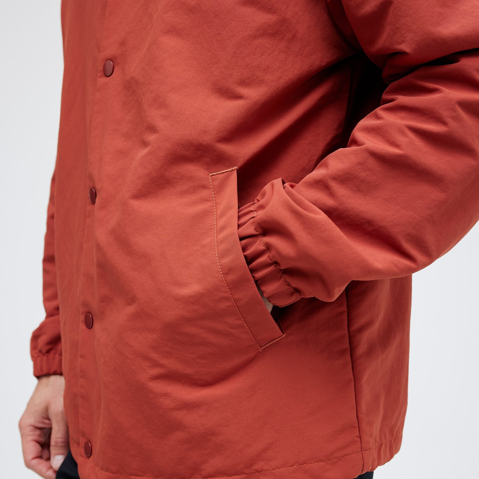 Stance Coaches Jacket Rust |model