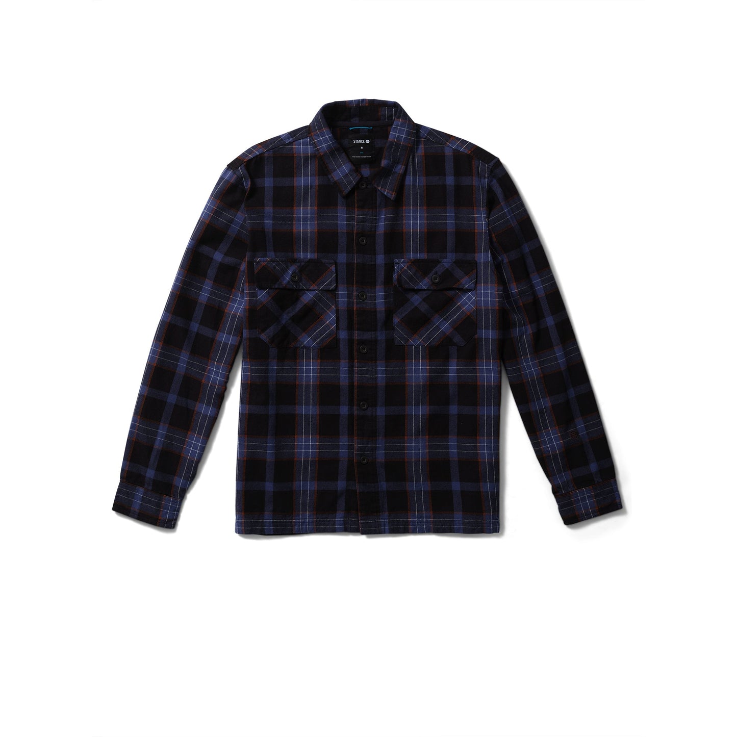 Stance Lowell Long Sleeve T-Shirt Button Up Black|model