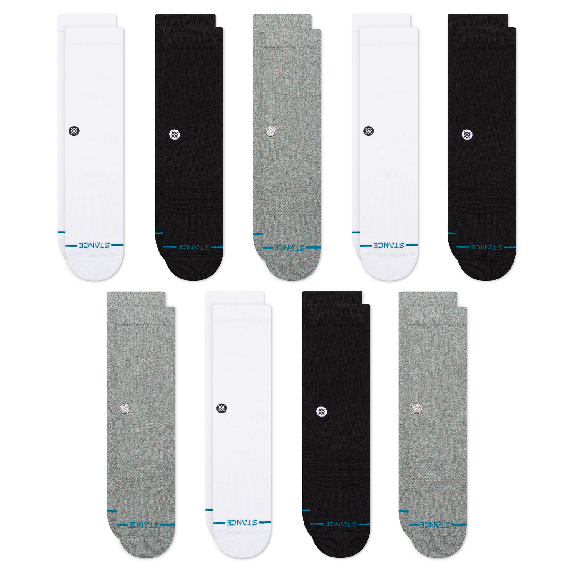 Stance Icon Crew Sock 9 Pack Multi