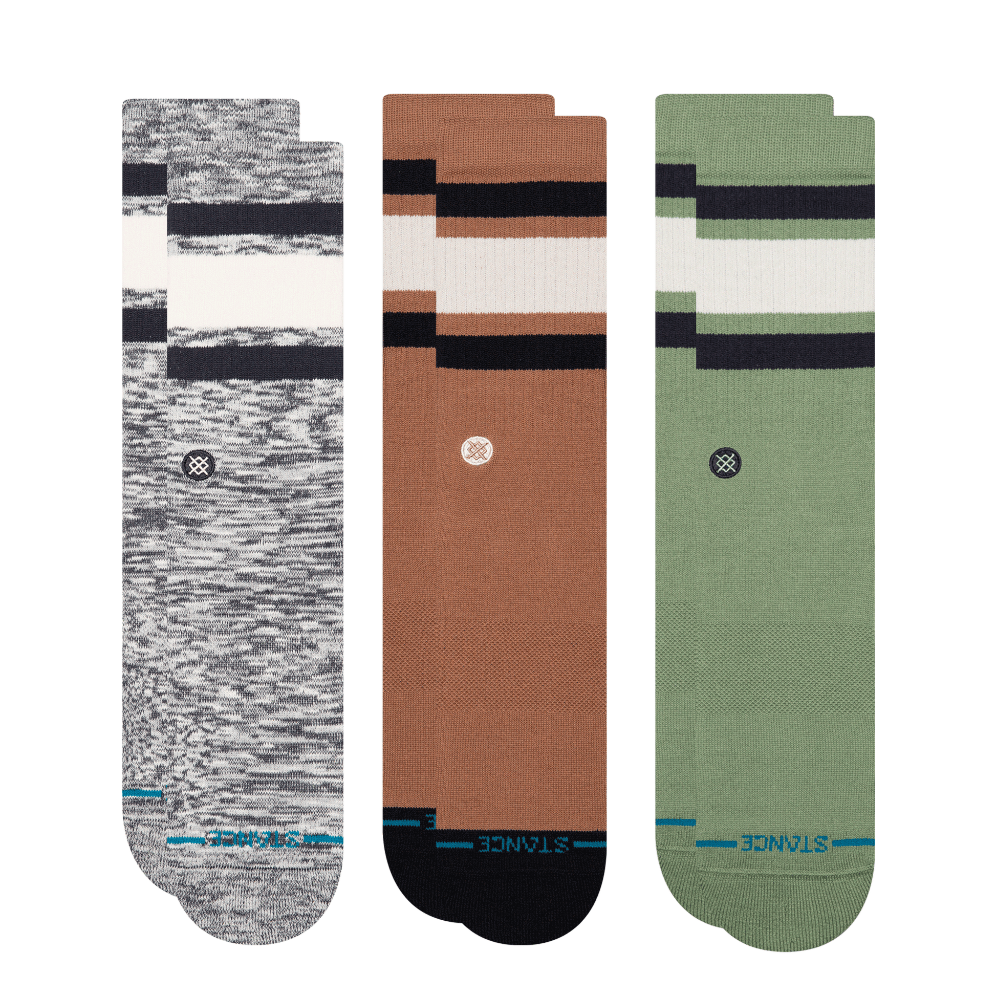 Stance Lifestyle Boyd Crew Sock 3 Pack Multi