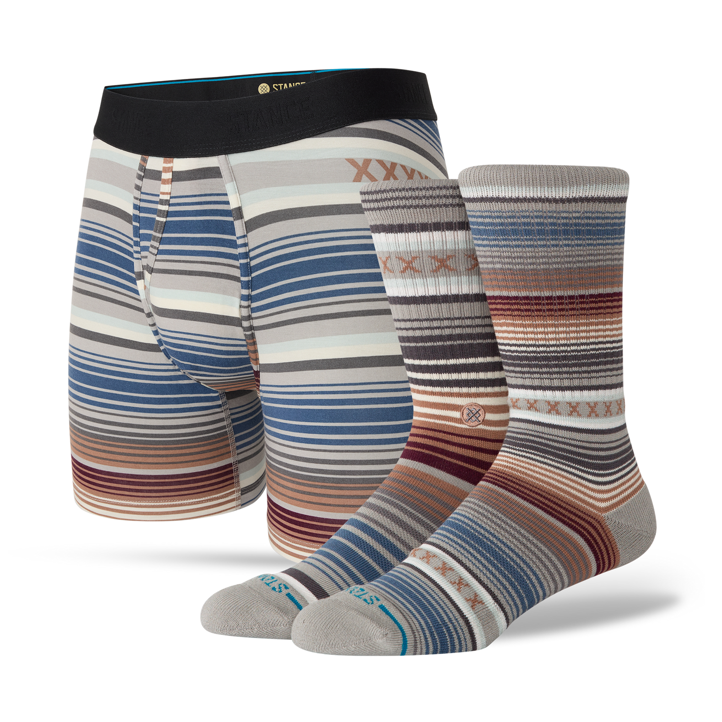 Stance Curren Wholester &amp; Crew Sock 2 Pack Multi