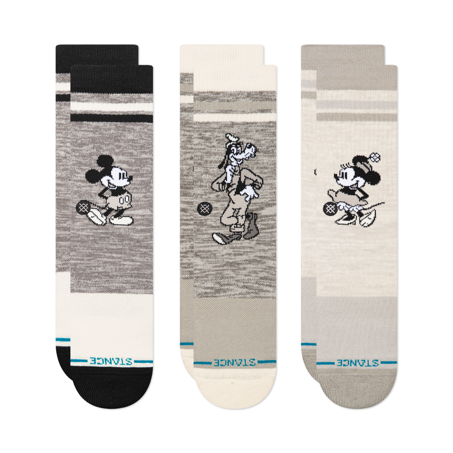 Stance Disney Mickey Crew Sock 3 Pack Multi