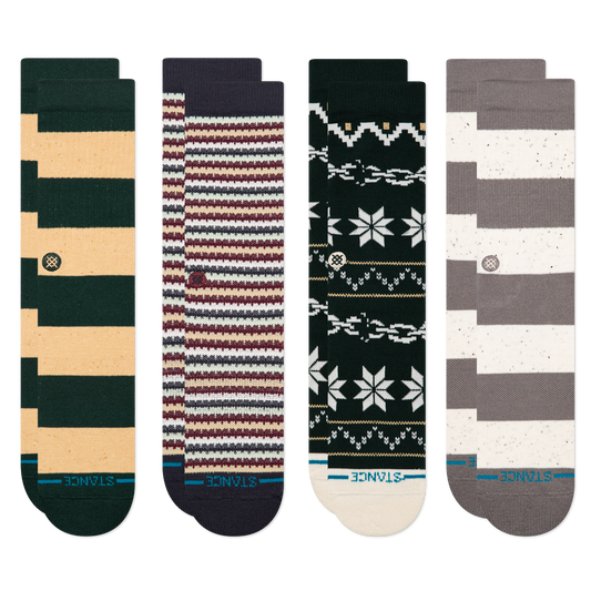 Stance Lifestyle Festive Stripe Crew Sock 4 Pack Multi