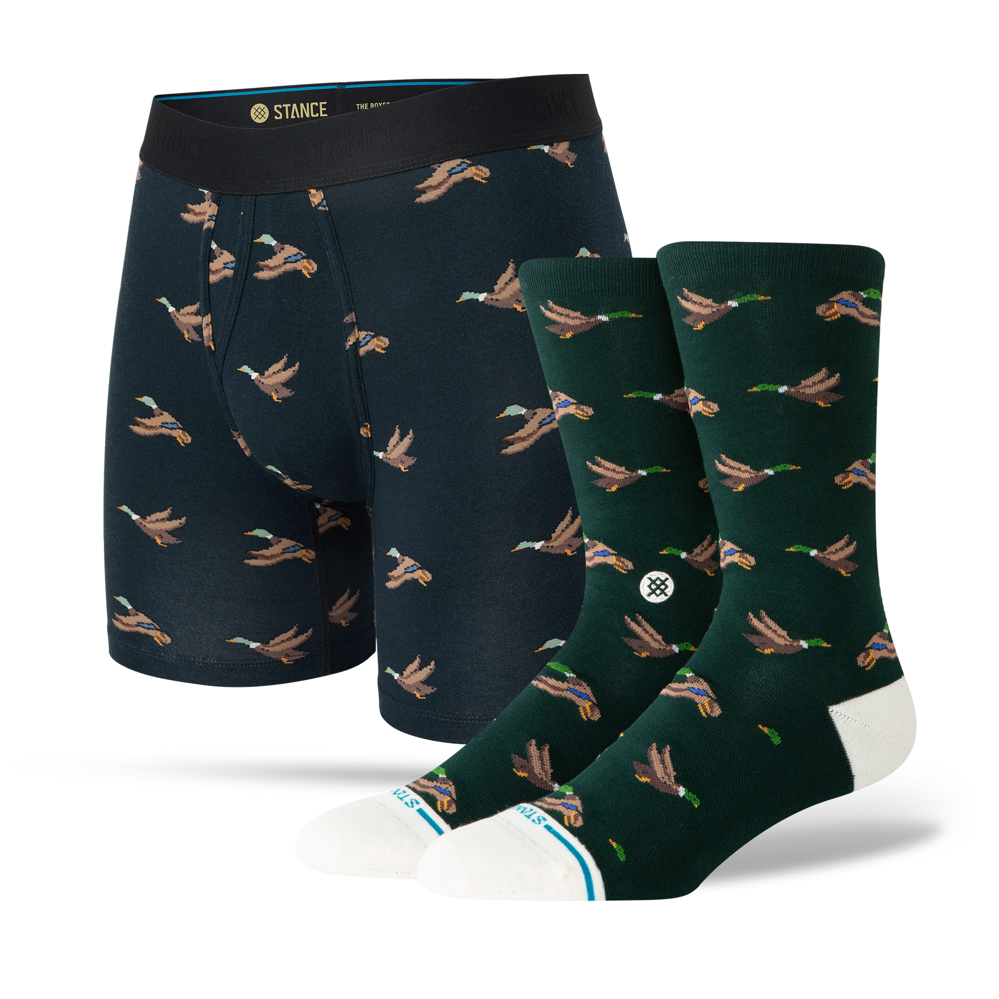 Stance Huntin Boxer Brief & Crew Sock 2 Pack Pine