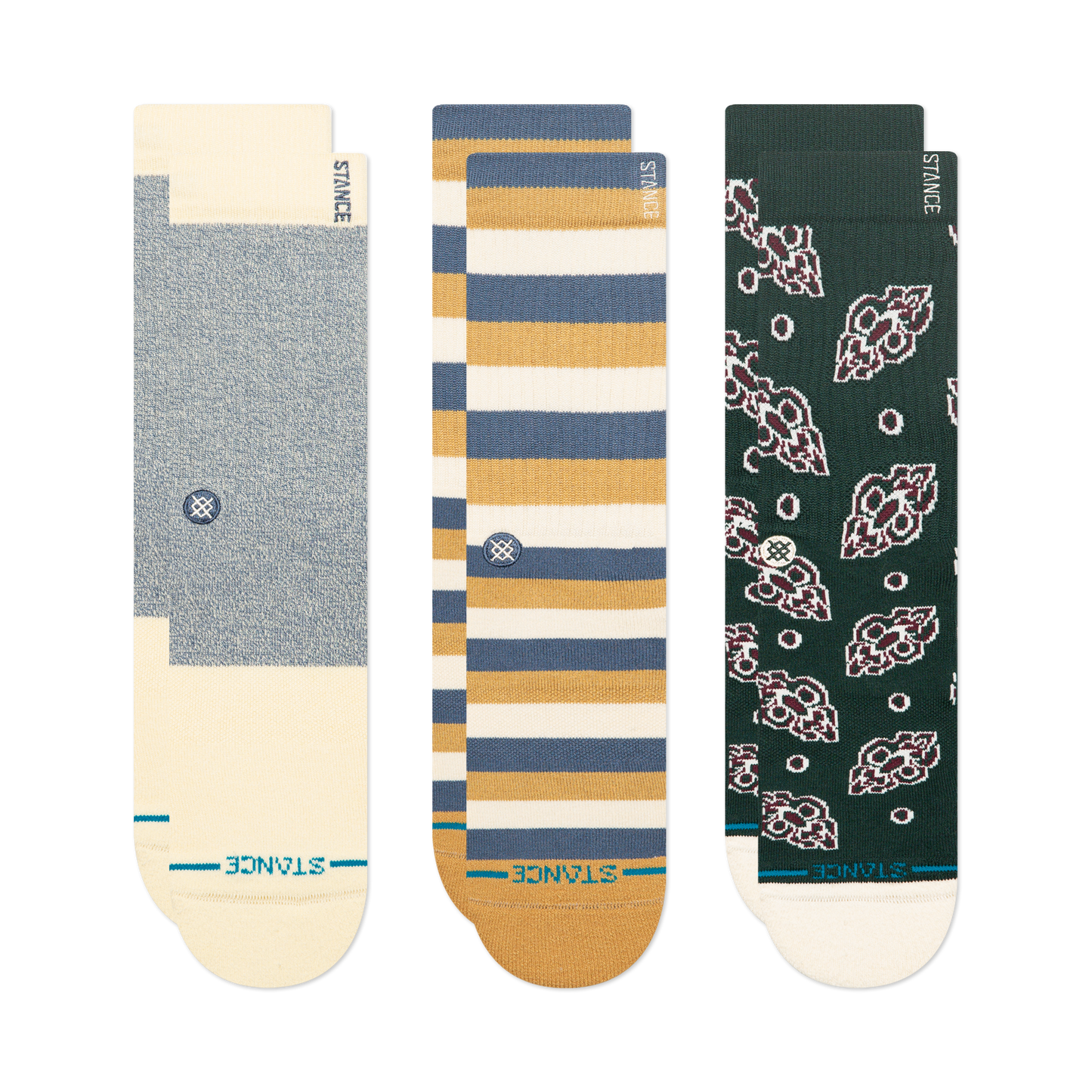 Stance Lifestyle Crew Sock 3 Pack Pine