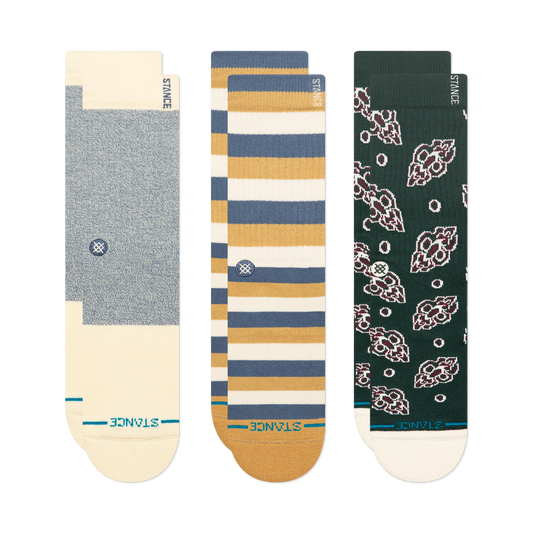 Stance Lifestyle Crew Sock 3 Pack Pine