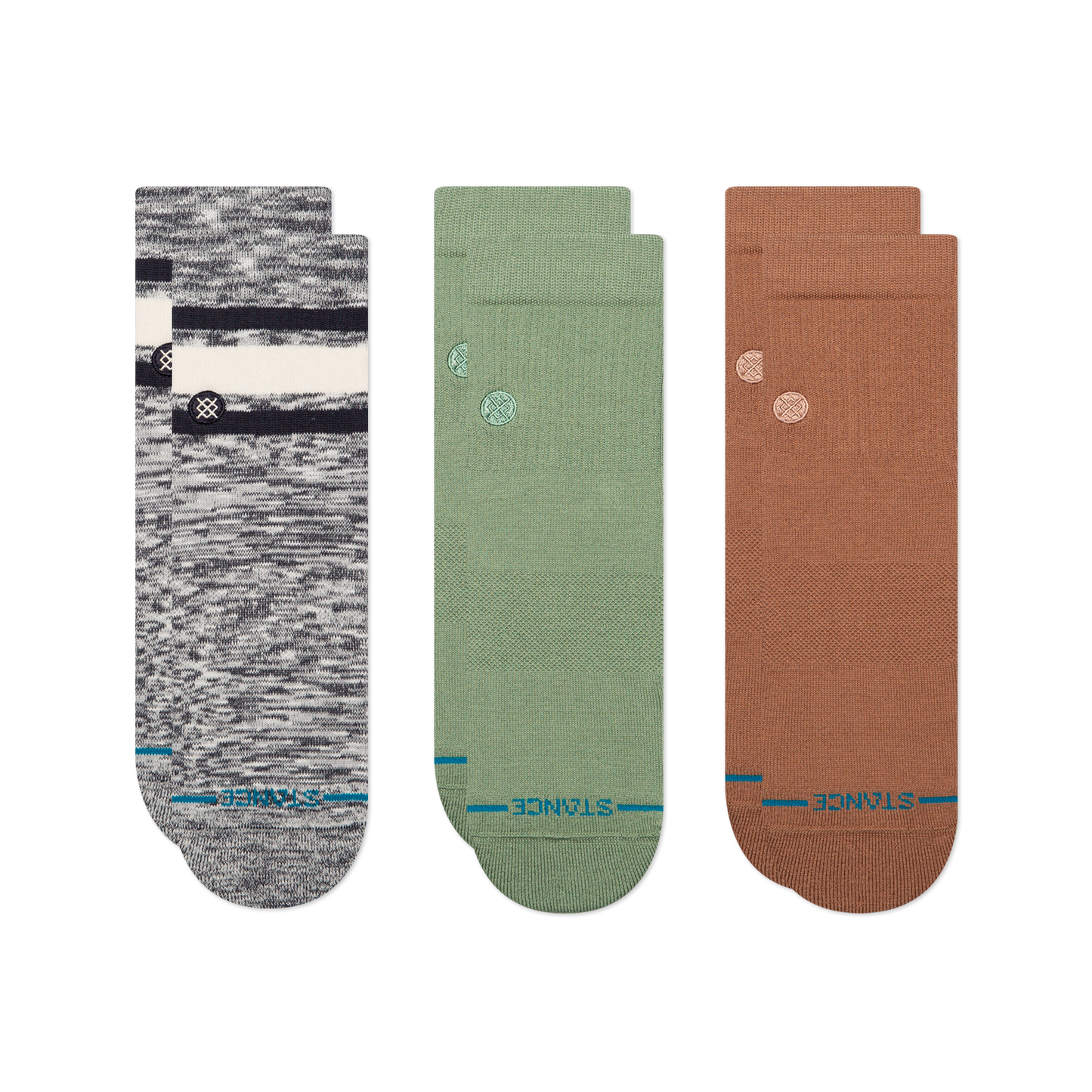 Stance Lifestyle Icon And Boyd Mixed Quarter Sock 3 Pack Multi