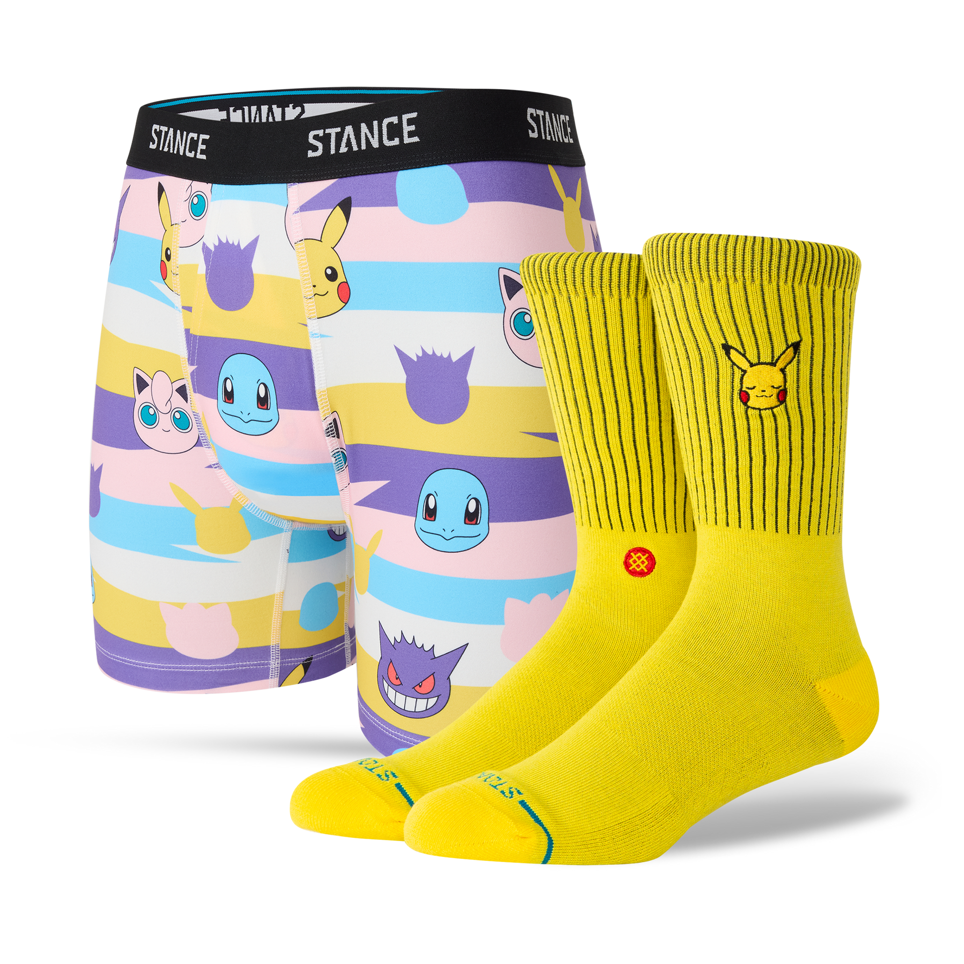 Stance Pokemon Boxer Brief & Crew Sock 2 Pack Yellow