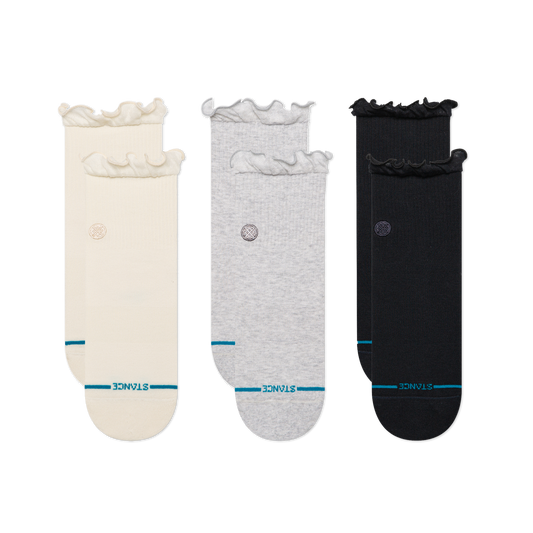 Stance Womens Ruffle Quarter Sock 3 Pack Multi