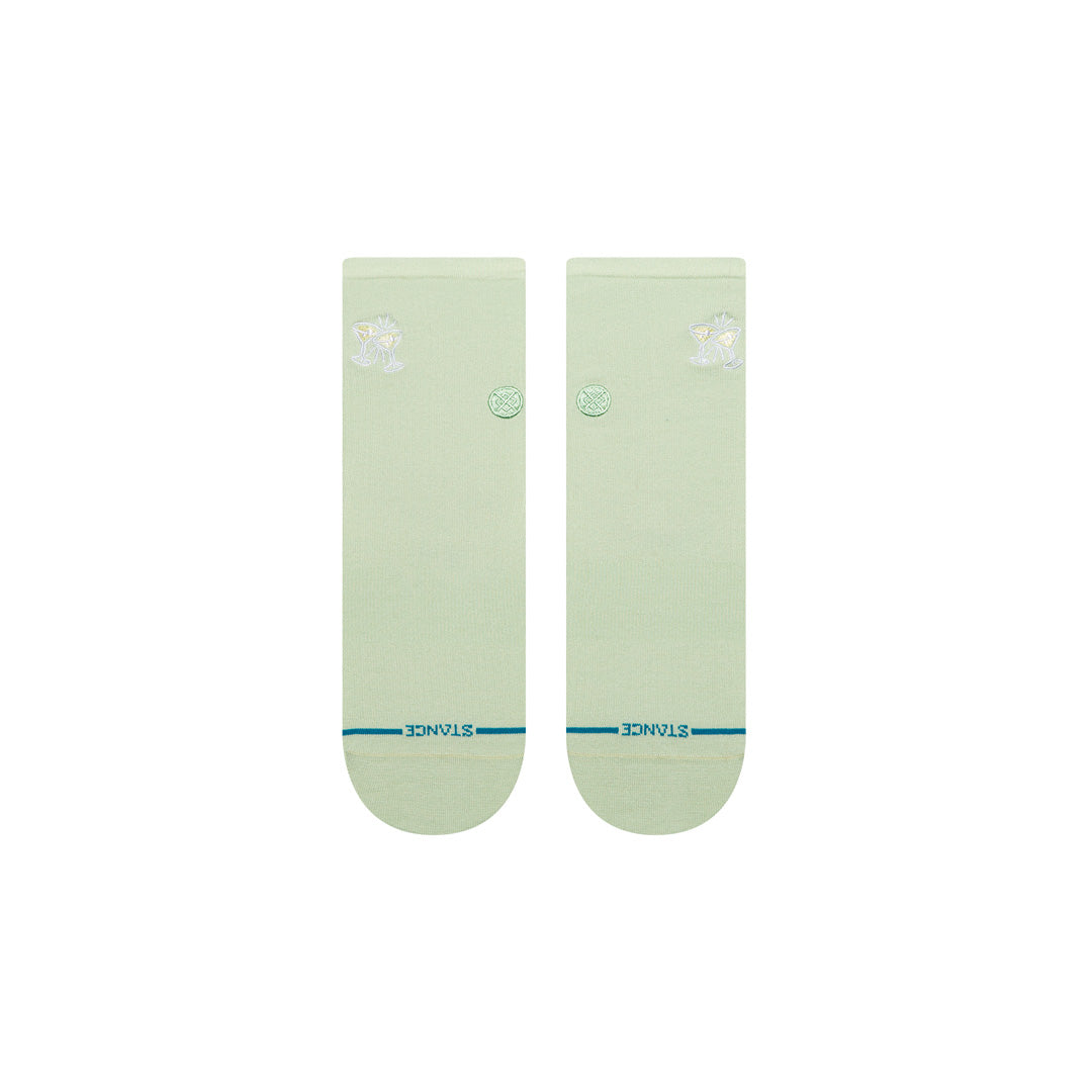 Stance Fine Rib Quarter Sock Green