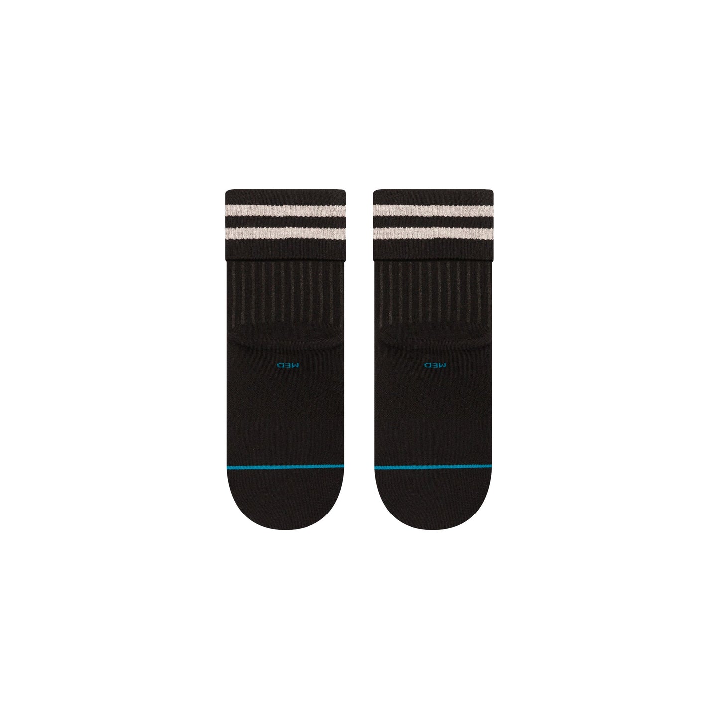 Stance Roll Cuff Quarter Sock Black