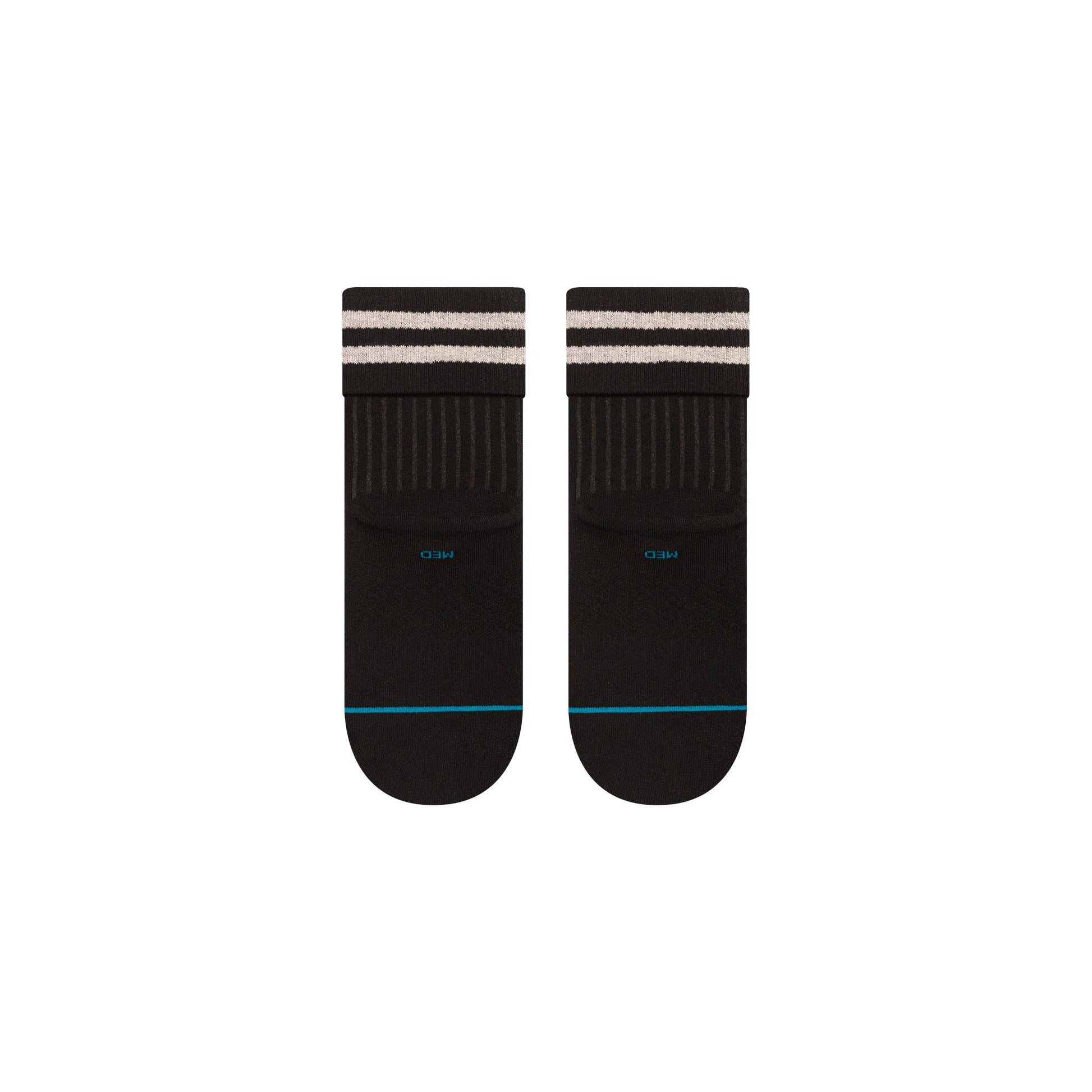 Stance Roll Cuff Quarter Sock Black