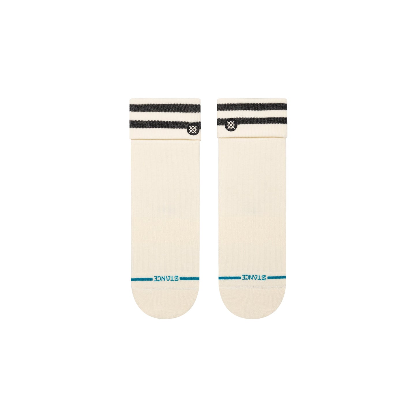 Stance Roll Cuff Quarter Sock Canvas