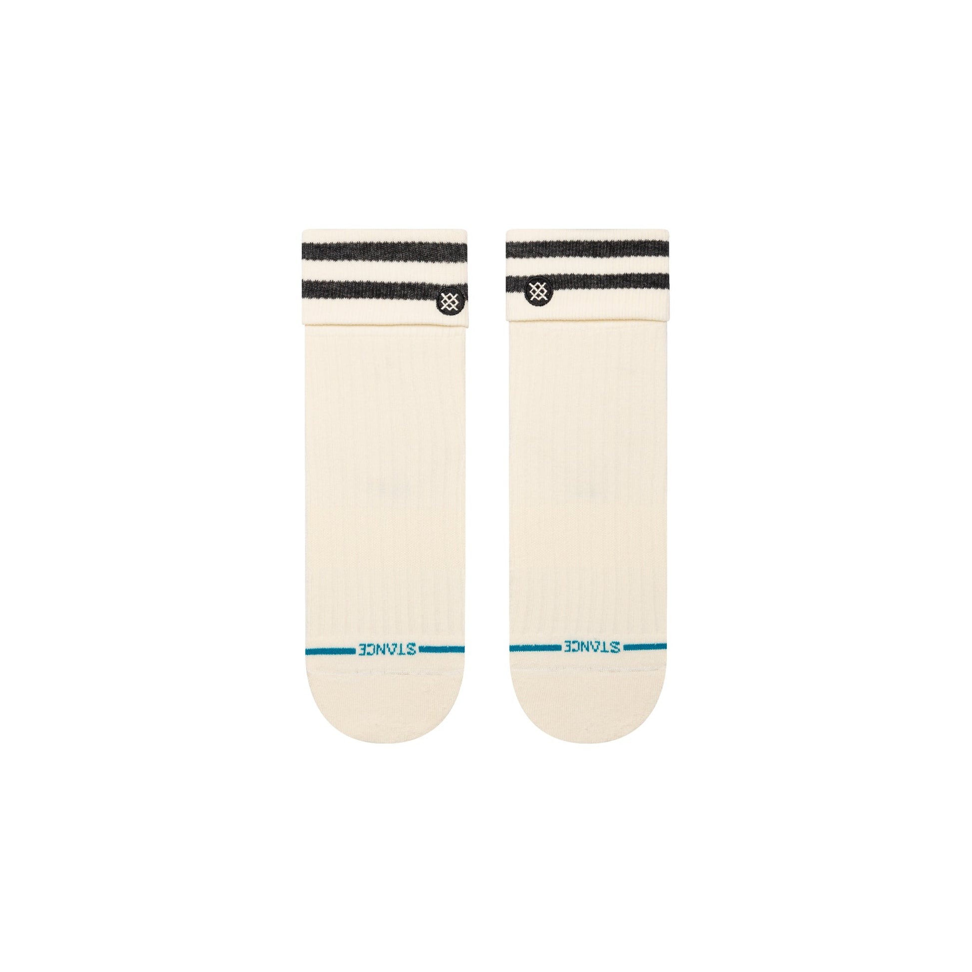 Stance Roll Cuff Quarter Sock Canvas