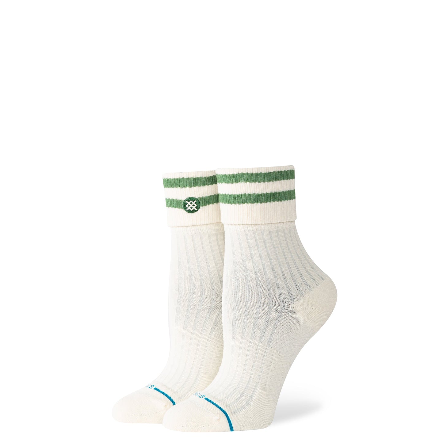 Stance Roll Cuff Quarter Sock Green