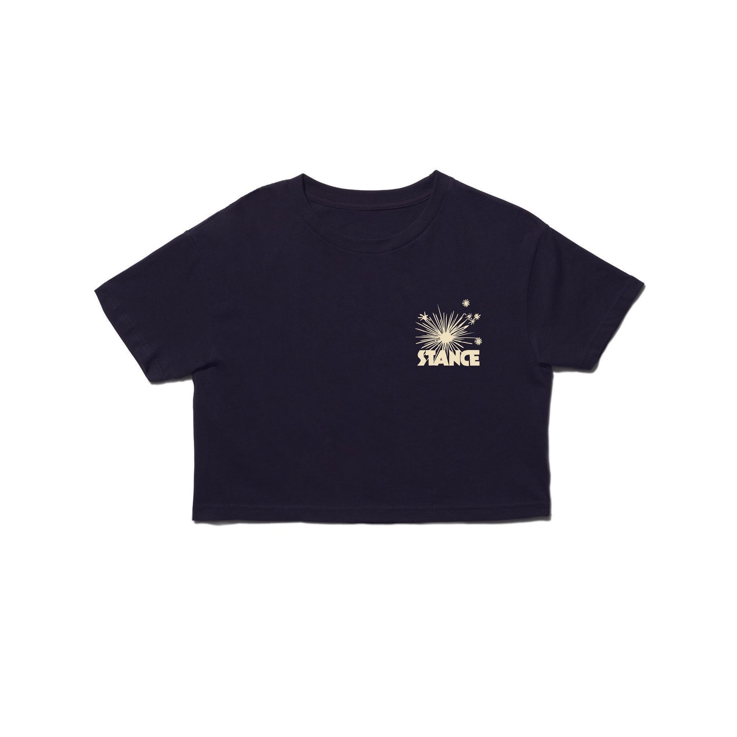 Stance Women&#39;s Sparklers Crop T-Shirt Navy