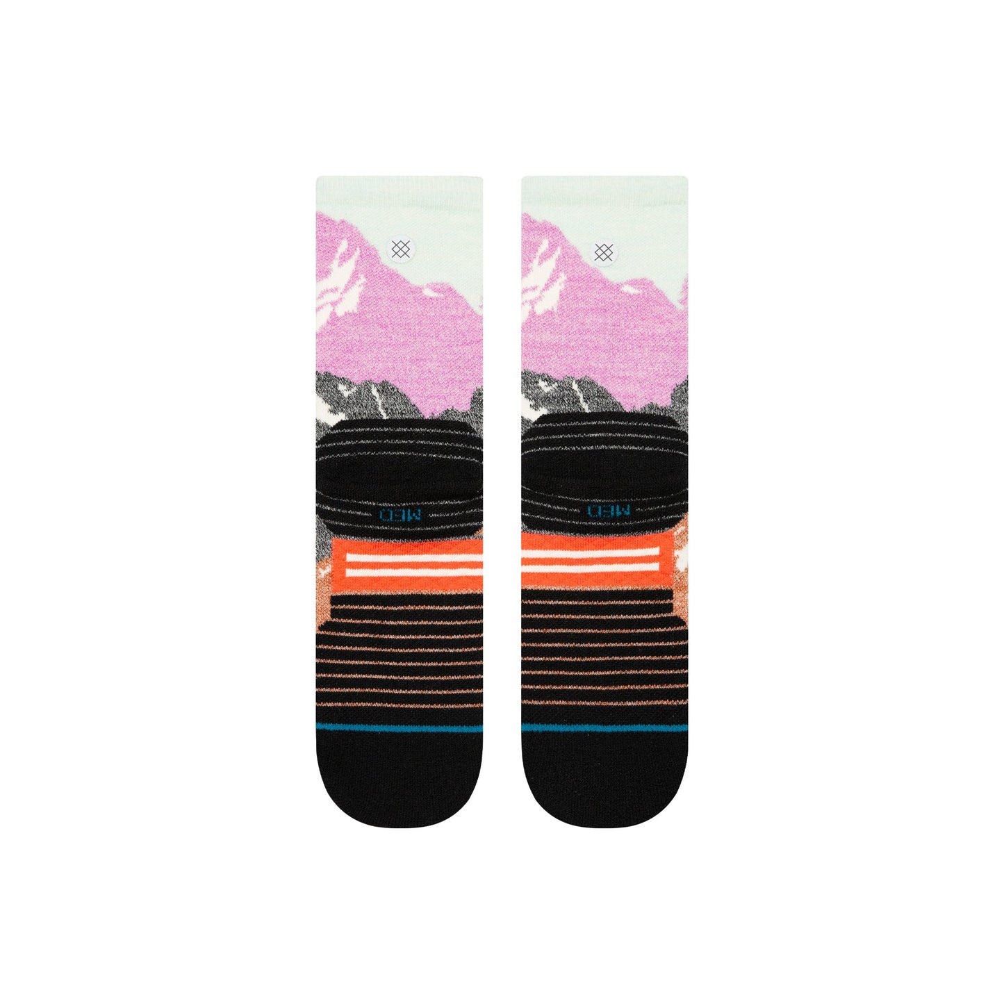 Stance Out Of Range Mid Wool Crew Sock Berry