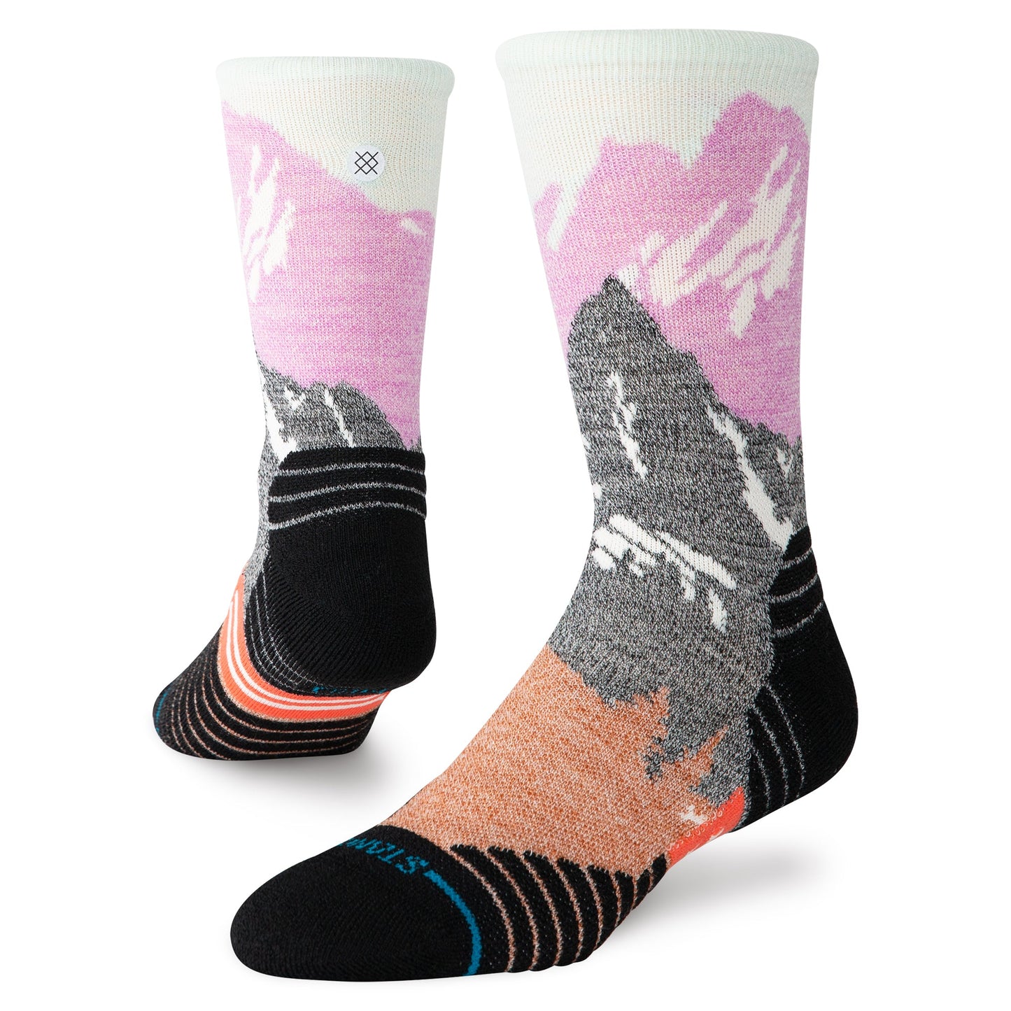 Stance Out Of Range Mid Wool Crew Sock Berry