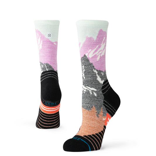 Stance Out Of Range Mid Wool Crew Sock Berry