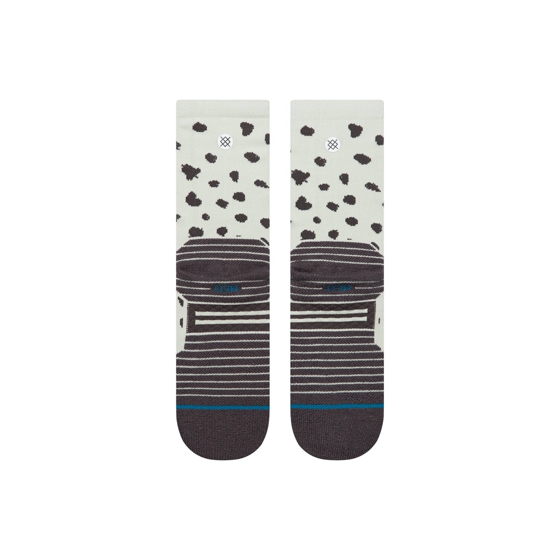 Stance Leopard Mid Crew Sock Light Blue