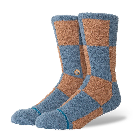 Stance Patchwork Cozy Crew Sock Sea Blue