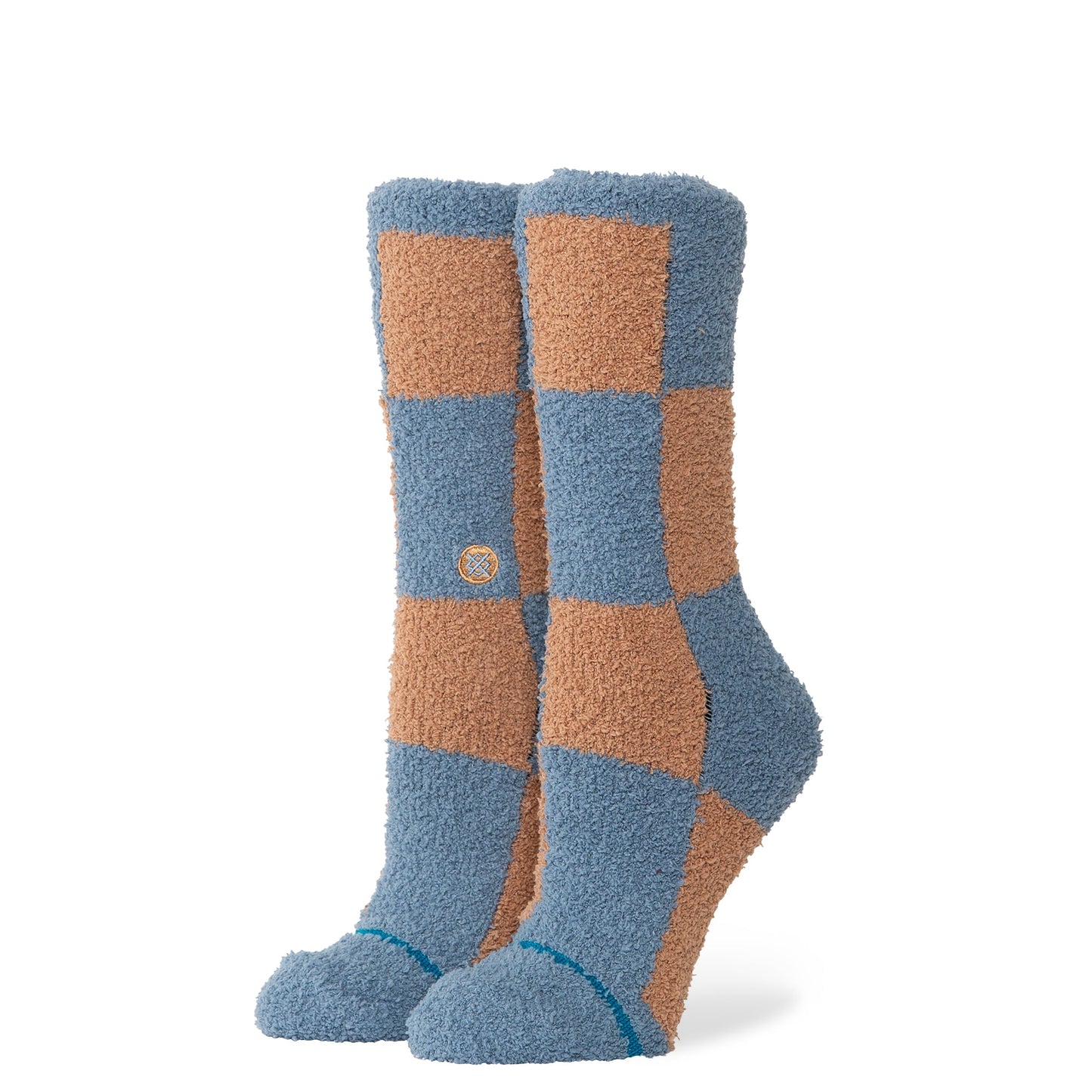 Stance Patchwork Cozy Crew Sock Sea Blue